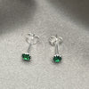 Arete Dormilona 02.397.0039.05 Plata Rodinada, con Zirconia Cubica Esmeralda, Pulido, Tono Plateado