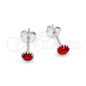 Arete Dormilona 02.397.0039.07 Plata Rodinada, con Zirconia Cubica Rubi, Pulido, Tono Plateado