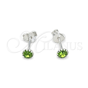 Arete Dormilona 02.397.0039.08 Plata Rodinada, con Zirconia Cubica Peridoto, Pulido, Tono Plateado