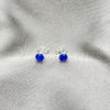 Arete Dormilona 02.397.0039.09 Plata Rodinada, con Zirconia Cubica Zafiro Azul, Pulido, Tono Plateado
