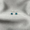 Arete Dormilona 02.397.0039.11 Plata Rodinada, con Zirconia Cubica Aqua Azul, Pulido, Tono Plateado