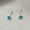Arete Dormilona 02.397.0039.11 Plata Rodinada, con Zirconia Cubica Aqua Azul, Pulido, Tono Plateado