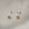 Arete Dormilona 02.397.0039.12 Plata Rodinada, con Zirconia Cubica Topacio Azul, Pulido, Tono Plateado