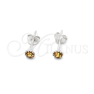 Arete Dormilona 02.397.0039.12 Plata Rodinada, con Zirconia Cubica Topacio Azul, Pulido, Tono Plateado