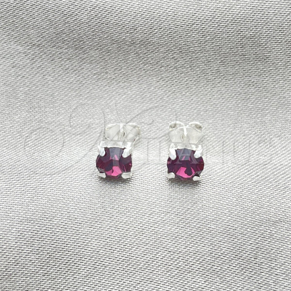 Arete Dormilona 02.397.0040.02 Plata Rodinada, con Zirconia Cubica Dark Ametista, Pulido, Tono Plateado