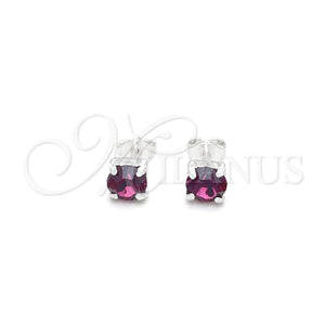 Arete Dormilona 02.397.0040.02 Plata Rodinada, con Zirconia Cubica Dark Ametista, Pulido, Tono Plateado