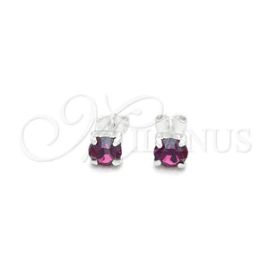 Arete Dormilona 02.397.0040.02 Plata Rodinada, con Zirconia Cubica Dark Ametista, Pulido, Tono Plateado