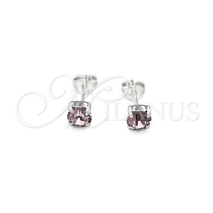 Arete Dormilona 02.397.0040.06 Plata Rodinada, con Zirconia Cubica Amatista, Pulido, Tono Plateado