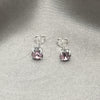 Arete Dormilona 02.397.0040.06 Plata Rodinada, con Zirconia Cubica Amatista, Pulido, Tono Plateado