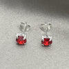 Arete Dormilona 02.397.0040.07 Plata Rodinada, con Zirconia Cubica Rubi, Pulido, Tono Plateado