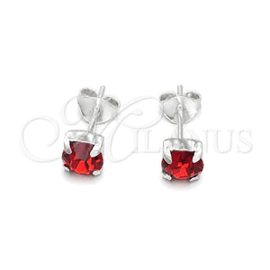 Arete Dormilona 02.397.0040.07 Plata Rodinada, con Zirconia Cubica Rubi, Pulido, Tono Plateado