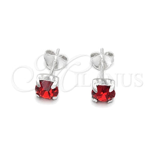Arete Dormilona 02.397.0040.07 Plata Rodinada, con Zirconia Cubica Rubi, Pulido, Tono Plateado