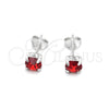 Arete Dormilona 02.397.0040.07 Plata Rodinada, con Zirconia Cubica Rubi, Pulido, Tono Plateado