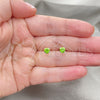 Arete Dormilona 02.397.0040.08 Plata Rodinada, con Zirconia Cubica Peridoto, Pulido, Tono Plateado