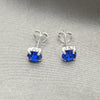Arete Dormilona 02.397.0040.09 Plata Rodinada, con Zirconia Cubica Zafiro Azul, Pulido, Tono Plateado