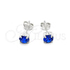 Arete Dormilona 02.397.0040.09 Plata Rodinada, con Zirconia Cubica Zafiro Azul, Pulido, Tono Plateado