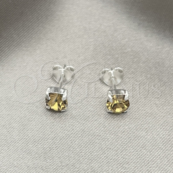 Arete Dormilona 02.397.0040.11 Plata Rodinada, con Zirconia Cubica Aqua Azul, Pulido, Tono Plateado