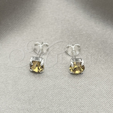 Arete Dormilona 02.397.0040.11 Plata Rodinada, con Zirconia Cubica Aqua Azul, Pulido, Tono Plateado