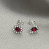 Arete Dormilona 02.397.0041.01 Plata Rodinada, con Zirconia Cubica Granate, Pulido, Tono Plateado
