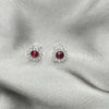 Arete Dormilona 02.397.0041.01 Plata Rodinada, con Zirconia Cubica Granate, Pulido, Tono Plateado