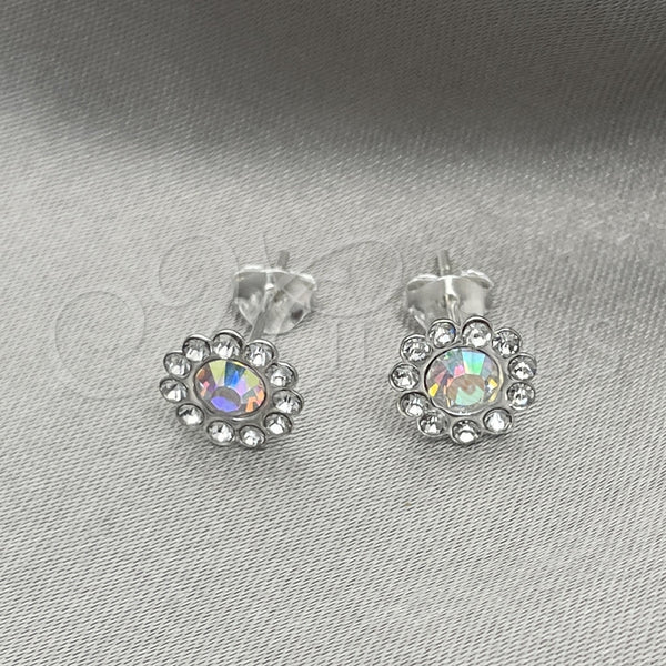 Arete Dormilona 02.397.0041.02 Plata Rodinada, con Zirconia Cubica Chrysolite Opal, Pulido, Tono Plateado