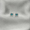Arete Dormilona 02.397.0041.03 Plata Rodinada, con Zirconia Cubica Aguamarina, Pulido, Tono Plateado