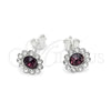 Arete Dormilona 02.397.0041.05 Plata Rodinada, con Zirconia Cubica Dark Ametista, Pulido, Tono Plateado