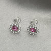 Arete Dormilona 02.397.0041.06 Plata Rodinada, con Zirconia Cubica Rosa, Pulido, Tono Plateado