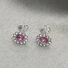 Arete Dormilona 02.397.0041.06 Plata Rodinada, con Zirconia Cubica Rosa, Pulido, Tono Plateado
