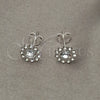Arete Dormilona 02.397.0041.07 Plata Rodinada, con Zirconia Cubica Blanca, Pulido, Tono Plateado