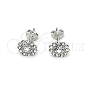 Arete Dormilona 02.397.0041.07 Plata Rodinada, con Zirconia Cubica Blanca, Pulido, Tono Plateado
