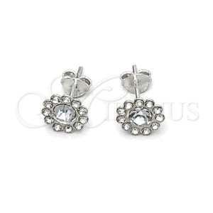 Arete Dormilona 02.397.0041.07 Plata Rodinada, con Zirconia Cubica Blanca, Pulido, Tono Plateado
