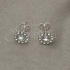 Arete Dormilona 02.397.0041.07 Plata Rodinada, con Zirconia Cubica Blanca, Pulido, Tono Plateado