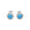 Arete Dormilona 02.397.0042.01 Plata Rodinada, con Perla Turquoise, Pulido, Tono Plateado