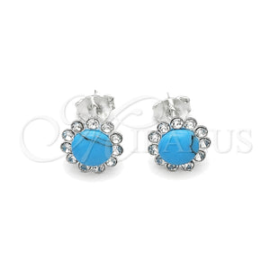Arete Dormilona 02.397.0042.01 Plata Rodinada, con Perla Turquoise, Pulido, Tono Plateado