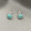 Arete Dormilona 02.397.0042.02 Plata Rodinada, con Perla Light Turquoise, Pulido, Tono Plateado