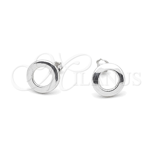 Arete Dormilona 02.407.0001 Plata Rodinada, Pulido, Tono Plateado