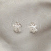 Arete Dormilona 02.407.0015 Plata Rodinada, Diseño de Tortuga, Pulido, Tono Plateado