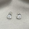Arete Dormilona 02.408.0087 Plata Rodinada, con Zirconia Cubica Blanca, Pulido, Tono Plateado
