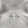 Arete Dormilona 02.408.0087 Plata Rodinada, con Zirconia Cubica Blanca, Pulido, Tono Plateado