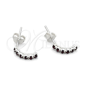 Arete Dormilona 02.406.0017.02 Plata Rodinada, con Cristal Negro, Pulido, Tono Plateado