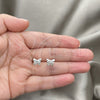 Arete Dormilona 02.392.0018 Plata Rodinada, Diseño de Mariposa, Pulido, Tono Plateado