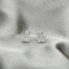 Arete Dormilona 02.392.0018 Plata Rodinada, Diseño de Mariposa, Pulido, Tono Plateado