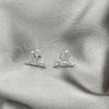 Arete Dormilona 02.392.0023 Plata Rodinada, Diseño de Pajaro, Pulido, Tono Plateado