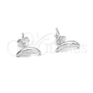 Arete Dormilona 02.392.0024 Plata Rodinada, Diseño de Luna, Pulido, Tono Plateado