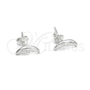 Arete Dormilona 02.392.0024 Plata Rodinada, Diseño de Luna, Pulido, Tono Plateado