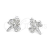Arete Dormilona 02.392.0025 Plata Rodinada, Diseño de Libélula, Pulido, Tono Plateado