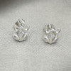 Arete Dormilona 02.392.0027 Plata Rodinada, Diseño de Rana, Pulido, Tono Plateado