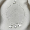 Tobillera de Dije 03.409.0023.10 Plata Rodinada, Diseño de Elefante, Pulido, Tono Plateado (10 Pulgadas de Largo)