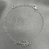 Pulsera Elegante 03.392.0023.07 Plata Rodinada, Diseño de Llave, Pulido, Tono Plateado (7 Pulgadas de Largo)